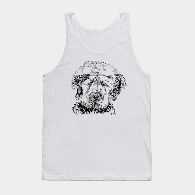 labradoodle portrait Tank Top by VicaVeresk